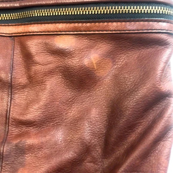 Fossil Women’s Long Live Vintage Leather Explorer Hobo Bag Dark Brown - Picture 6 of 16